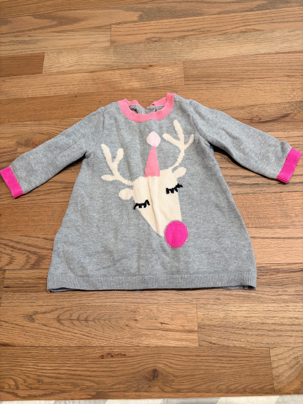 Gap baby girl holiday reindeer long sleeve sweater dress